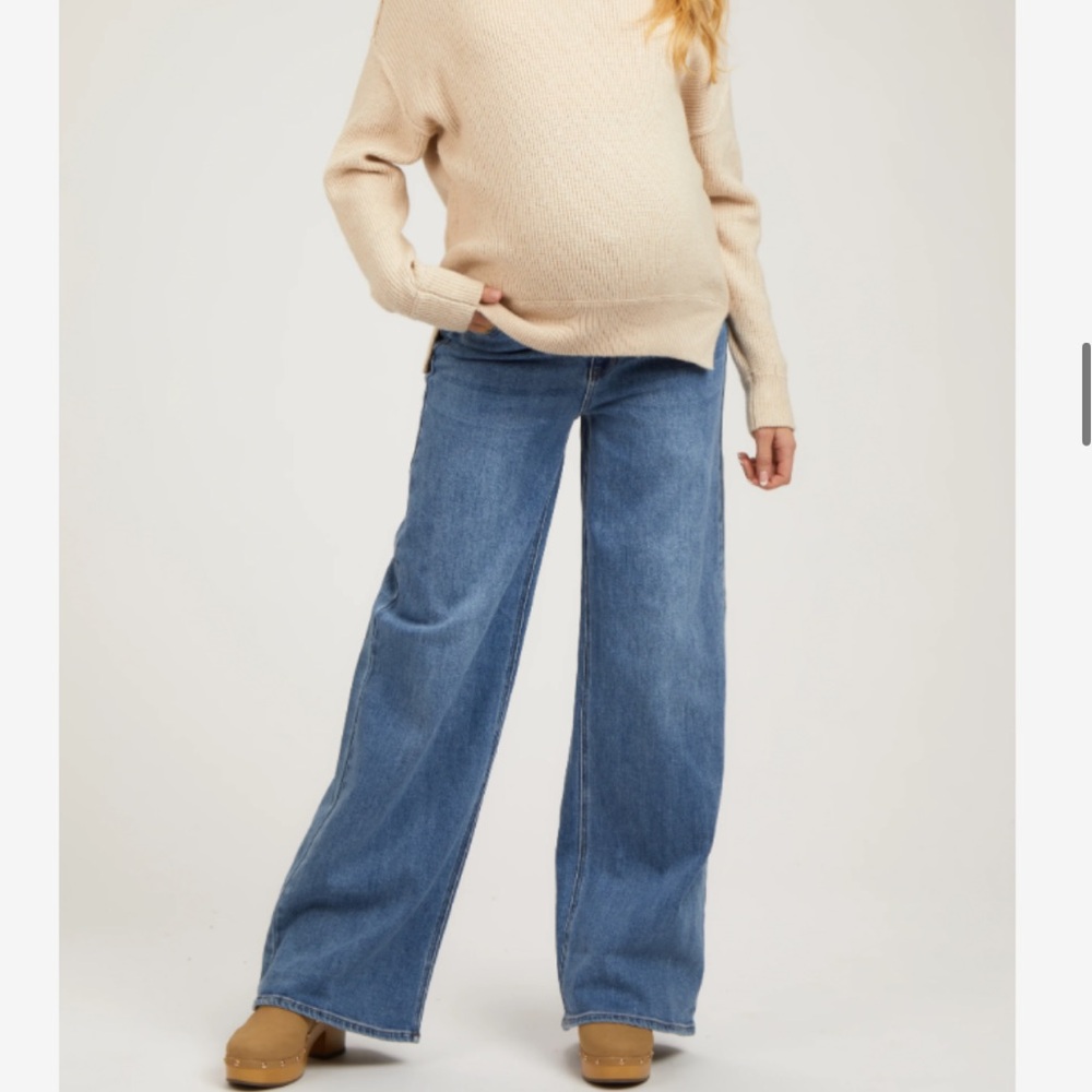 Pinkblush Wide Leg Maternity Jeans